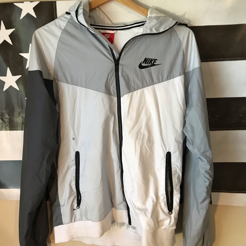 Nike Windrunner White, Grey, Black Full Zip jacket